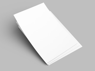 Empty paper sheets in A4 format. Ream of white paper.