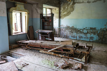 Fototapeta na wymiar Post office in Chernobyl