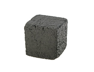coal for hookah from coconut on a white background isolated