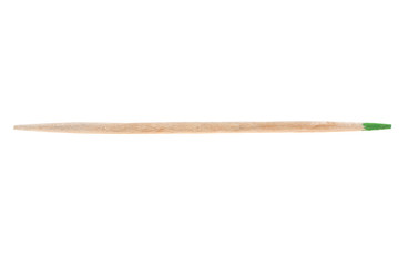 wooden toothpick isolated on white background