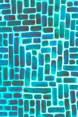 Abstract background with the image of the brushstrokes blooms in emerald and ultramarine. Perfect for scrapbooking paper.