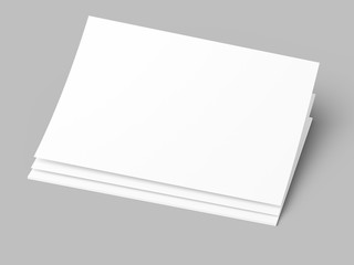 Empty paper sheets in A4 format. Ream of white paper.