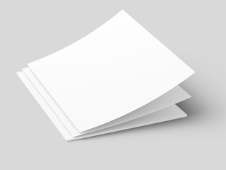 Empty paper sheets in A4 format. Ream of white paper.