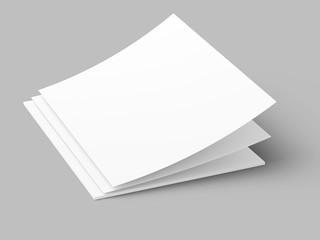 Empty paper sheets in A4 format. Ream of white paper.