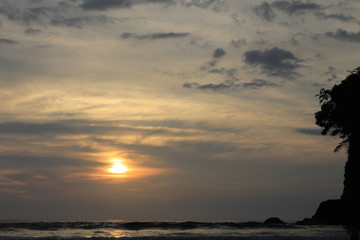 Atardecer en la playa.