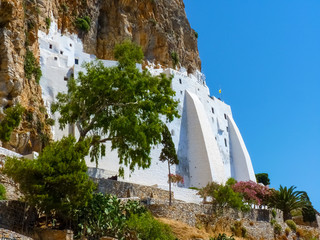 Hozoviotissa Monastery in Amorgos island, Cyclades, Greece