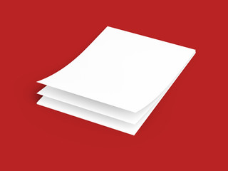 Empty paper sheets in A4 format. Ream of white paper.