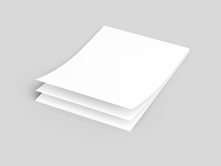 Empty paper sheets in A4 format. Ream of white paper.