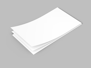 Empty paper sheets in A4 format. Ream of white paper.