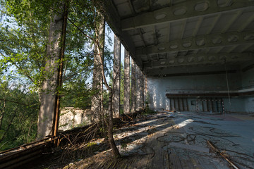 Gym in house of culture Energetic in ghost town Pripyat