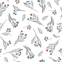 Fototapeta premium Floral seamless pattern for any designs