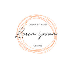 Lorem ipsum logo design, hand-drawn lettering logo. Vector design.