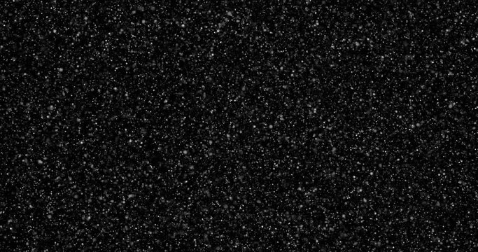 abstract Flying dust particles on a black background