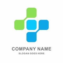 Medical Pharmacy Geometric Cross Business Company Vector Logo Design