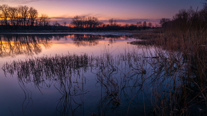 evening light over a lake