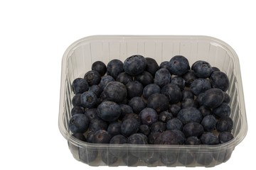 Close up view of fresh colorful blueberry isolated on white background. Beautiful background.