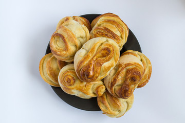 Sweet buns on a plate