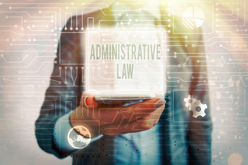 Conceptual hand writing showing Administrative Law. Concept meaning Body of Rules regulations...