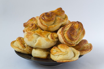 Sweet buns on a plate