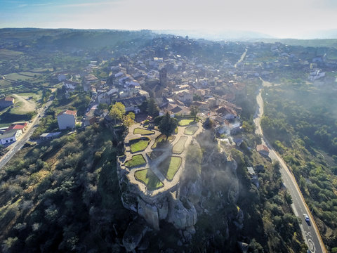 Zamora. Aerial view in Fermoselle. Spain. Drone photo