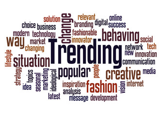 Trending word cloud concept