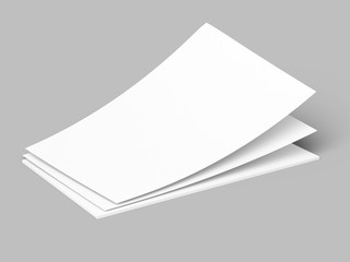 Empty paper sheets in A4 format. Ream of white paper.