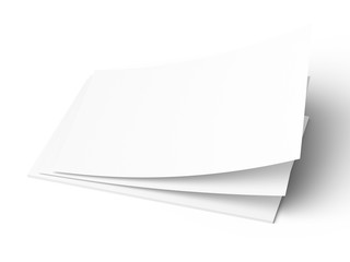 Empty paper sheets in A4 format. Ream of white paper.