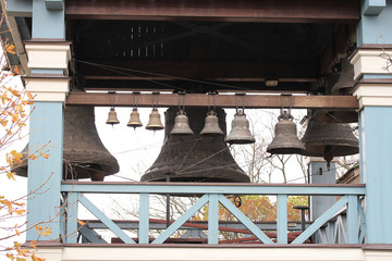 set of church bells in the Ioninsky monastery in Kiev