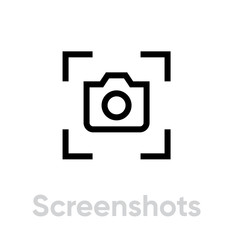 Screenshots Media Types icon. Editable line vector.