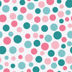 Seamless flower pink green retro background pattern in vector