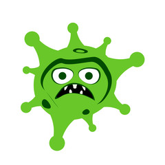 Isolated angry virus image