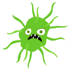 Isolated angry virus image