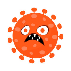 Isolated angry virus image
