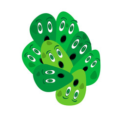 Isolated angry virus image