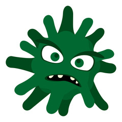 Fototapeta premium Isolated angry virus image