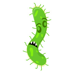 Isolated angry virus image