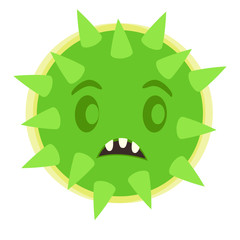 Fototapeta premium Isolated angry virus image