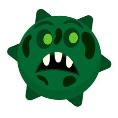 Isolated angry virus image