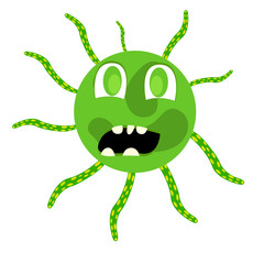 Isolated angry virus image