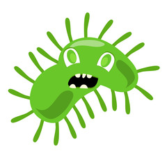 Isolated angry virus image