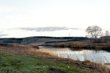 Ural spring landscape of the Ural river and so on