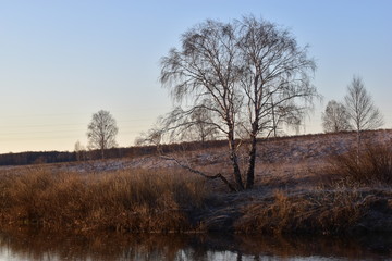 Ural spring landscape of the Ural river and so on