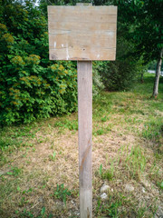 Wooden Frame in a Garden in Sunny Day