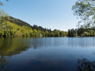 Naturpark Südschwarzwald. Bad Säckinger Bergsee ist ein beliebtes Ausflugsziel in Baden-Wüttemberg