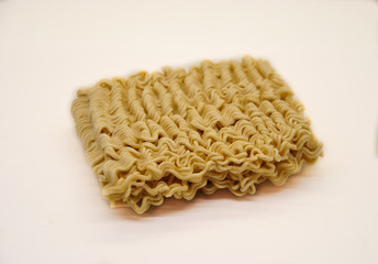 
instant noodles on a white background