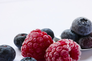 frozen berries, blueberries and raspberries