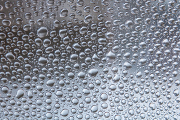 water drops on the glass, macro