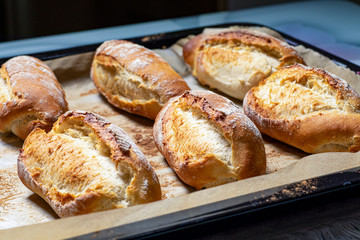Healthy and clean homemade bread on quarantine days