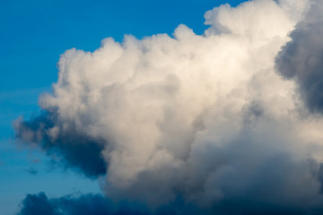 rain Cumulus clouds in a blue sky