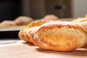 Healthy and clean homemade bread on quarantine days